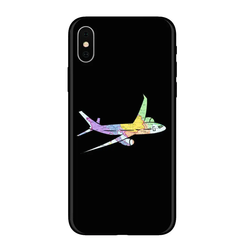 Мягкий Силиконовый ТПУ чехол для телефона stormпередний вперед для путешествий pilot plane для iPhone X 6 6S Plus 7 8 Plus 5 5S SE XS MAX XR XS - Цвет: A7493