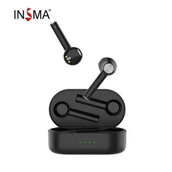 

INSMA Airbuds 2 bluetooth V5.0 TWS Earbuds With QI Wireless Charging Case Dual Mic Noise Canceling HiFi Headset Click Control