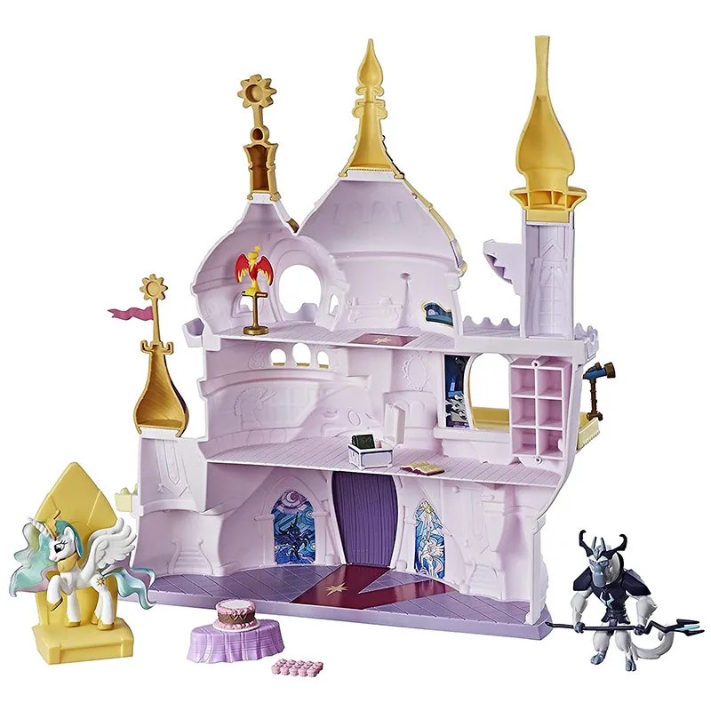 Оригинальная игра My Little Pony Canterlot замок игрушки магия друзья кристалл маленький
