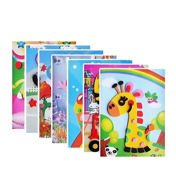 

EVA stickers children 3D art three-dimensional paste paper baby DIY puzzle sponge kindergarten handmade materials