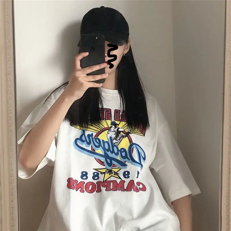 Goth Streetwear Short Sleeve Top Tee Female Kawaii y2k mujer gothic shirt van футболка Harajuku Print Black Crop Women T-shirts