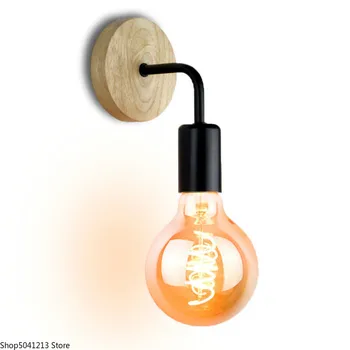 

Modern Simple Black Iron Wall Lamp Nordic Bedroom Bedside Wall Fitting Creative Living Room Industrial Decor Sconce Wall Lights
