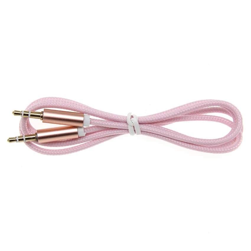 Aux Cable 3 5mm Jack Audio Auxiliary Cables Gold Plug Stereo Car Cord Wire for Headphone Phone PC Speaker Line