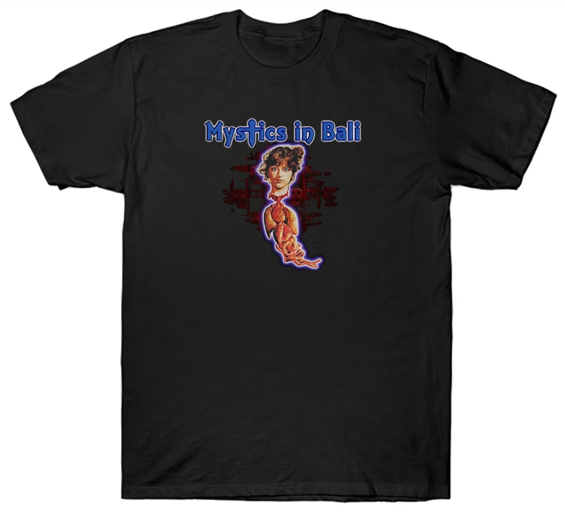 MYSTICS IN BALI T Shirt 1980's HORROR FILM MOVIE RETRO VINTAGE BIRTHDAY TOP Round Neck Tops Tee | Мужская одежда