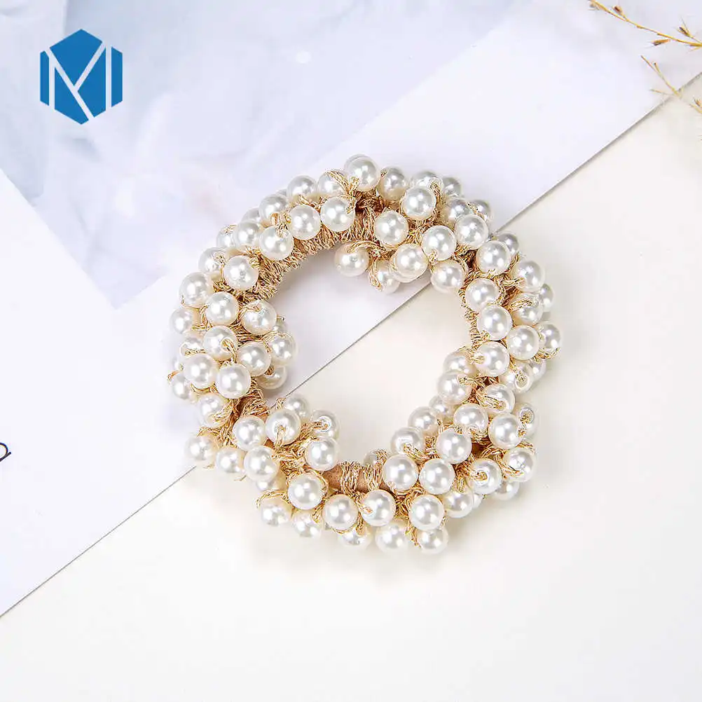 Ball head ring F1 Резинки для волос с жемчугом и бусинами, резинки для волос для женщин, резинки для волос, резинки для волос, резинки для конского хвоста, резиновые аксессуары для волос - Цвет: Ball head ring F1