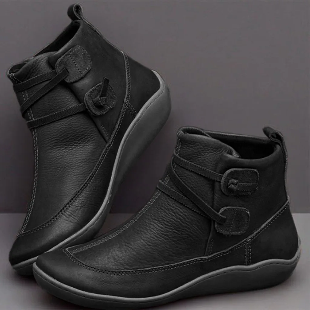black leather waterproof shoes