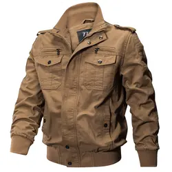 Военная куртка хлопок бомбер повседневный мужской жакет Карго карманы пилот ВВС куртка мужская новая модная одежда chaqueta hombre