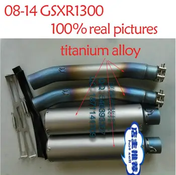 

08-14 years Motorcycles titanium alloy Moto exhaust pipe and middle pipe for GSXR1300R HAYABUSA 08-14