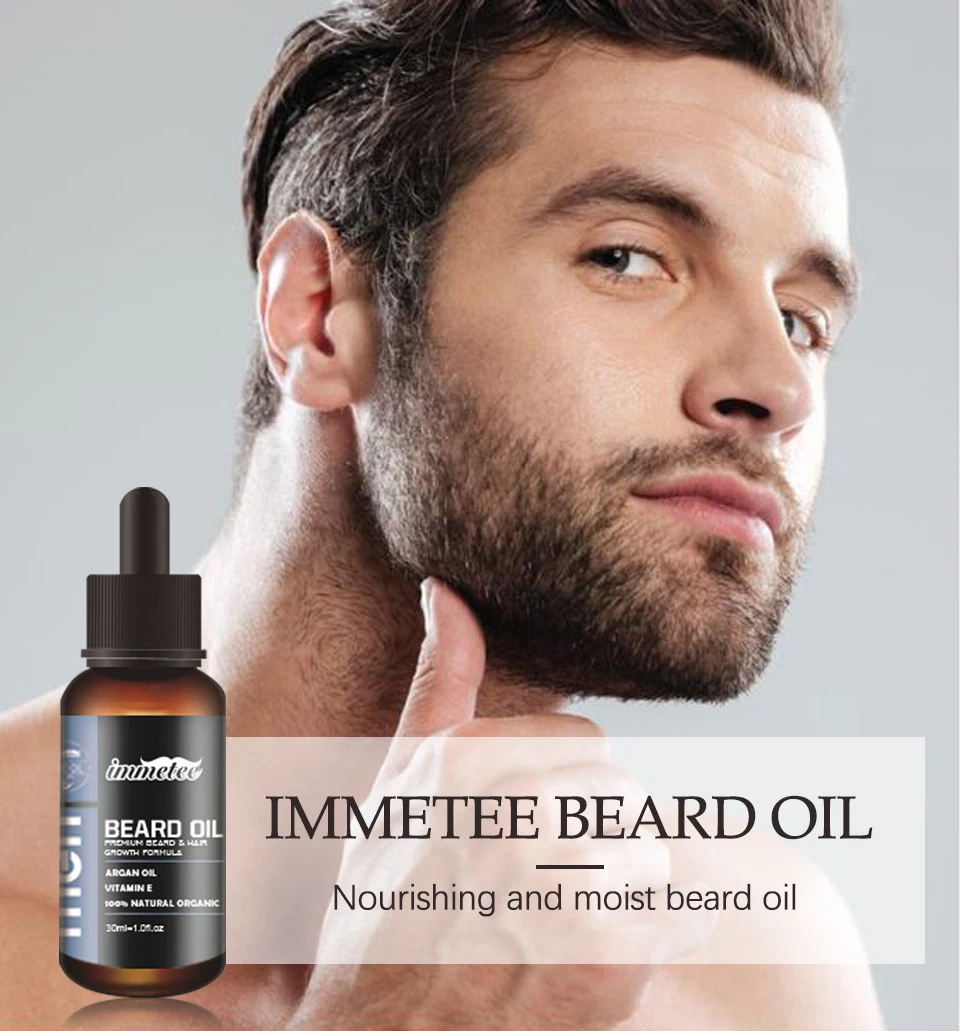 3 Pieces Beard Growth Oil Hair Growth Essence for Beard Growth Anti Hair Loss Treatment Beard Wax Balm Moustache Oil Beard Care