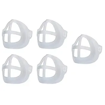 

5 Pcs Mask Bracket Reusable Masks Inner Pad Bracket Support Frame Non-Stick Lipstick Breathable Mask Artifact Mask Inner Pad