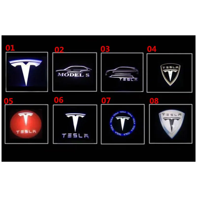 Laser para Porta Bafire de Led Fresca para Projetor de Tesla Luz de Led Luz da Sombra para Tesla Modelo Bem-vindo Luz 3 s x 6 luz de led fresca para projetor de