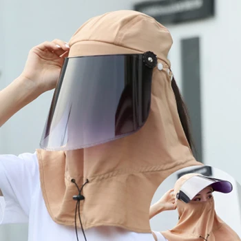 

Outdoors Anti-fog Windproof Dust-proof Saliva-proof Cycling Sun Hat Face Cover UV Resistant Neck Protection Cap Adjustable