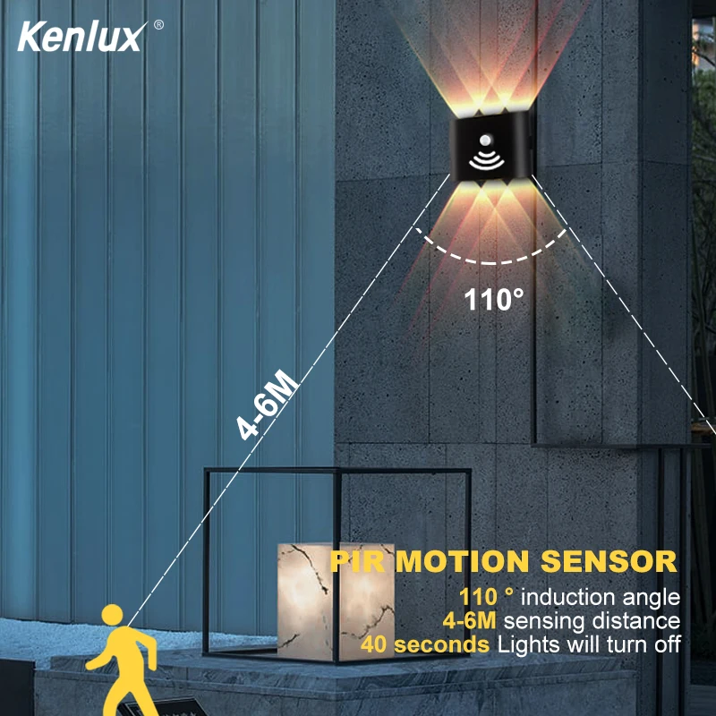 СВЕТОДИОДНЫЙ Уличный настенный светильник с датчиком движения PIR