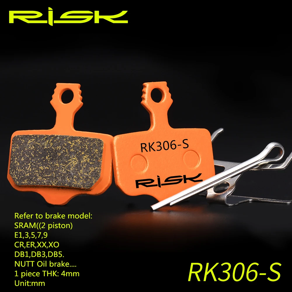 RK306-S Риск 1 пара/2 шт. горный велосипед металла тормозных колодок для велоспорта красный Медь волокна для M445/355/395 Смола органический диск дорожный тормозных колодок - Цвет: RK306-S