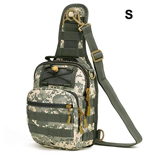 Тактический военный строп нагрудный рюкзак для охоты кемпинг походы армейская сумка на плечо сумка На открытом воздухе рюкзаки рыболова - Цвет: ACU Digital S