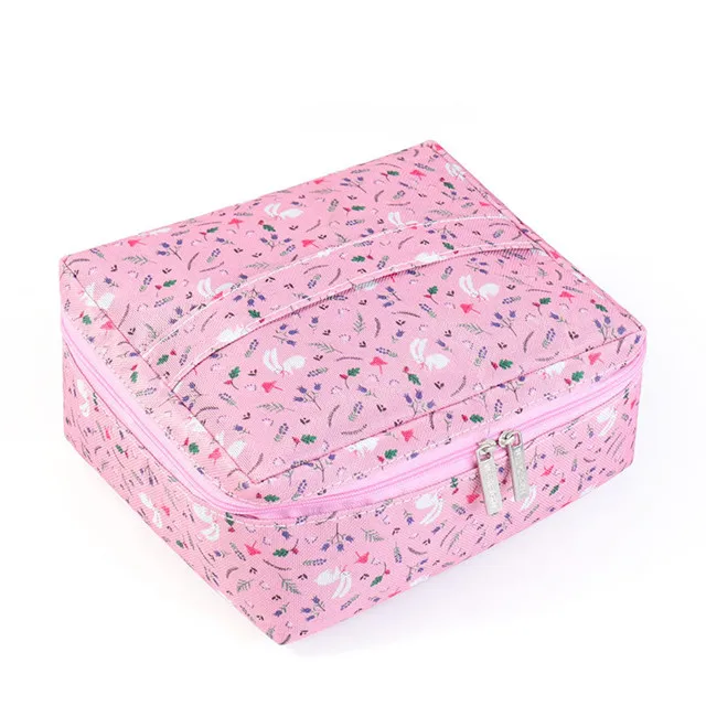 Модная косметичка Оксфорд, сумки для макияжа, сумка, Для женщин органайзер для поездок производства Necessarie набор туалетных принадлежностей, сумка для хранения Портативный Make up, моющаяся коробка - Цвет: Розовый
