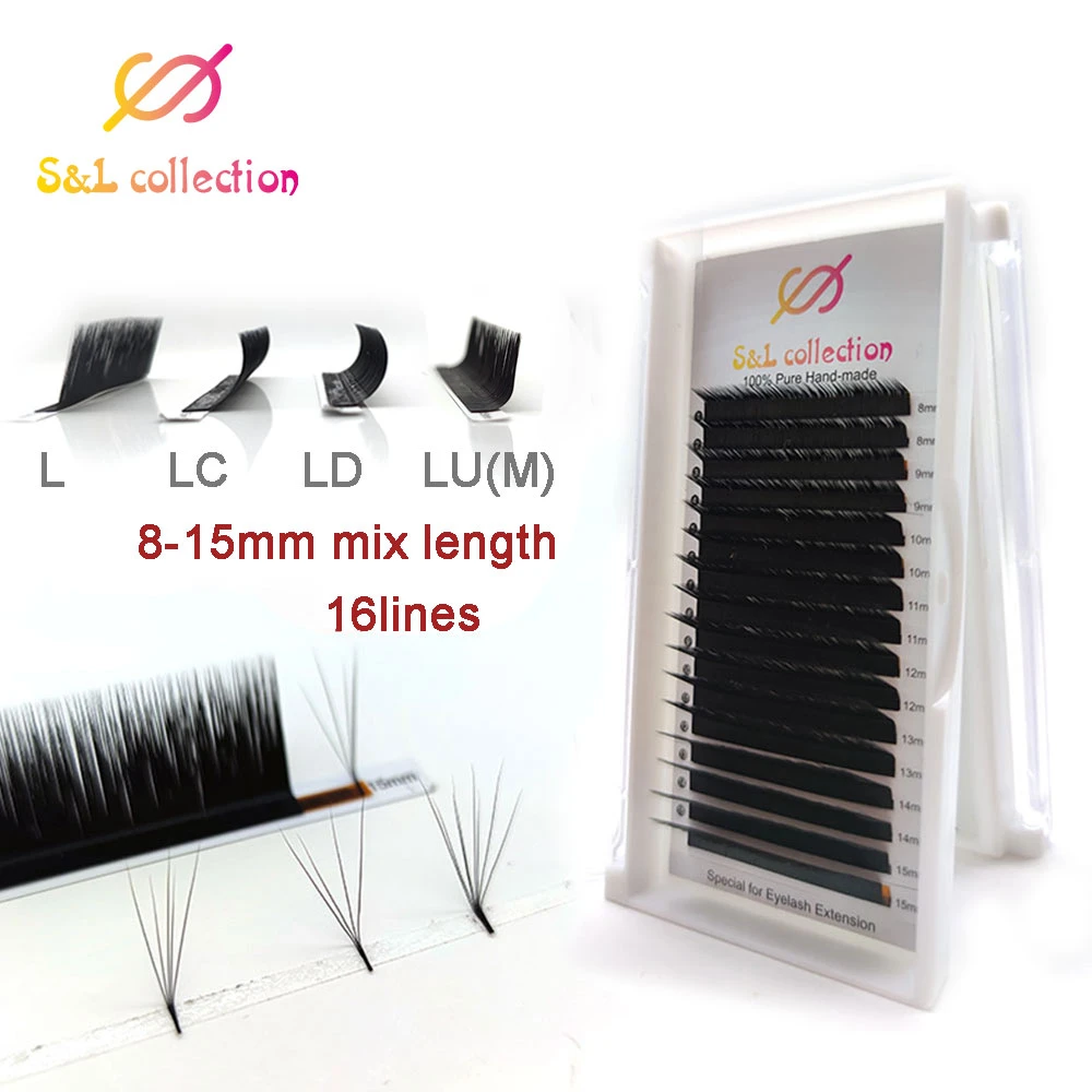 L//lc/ld/m Curl Eyelashes Makeup Eyelash Extension Bloom Auto Fans Eyelash Easy Fanning Lashes