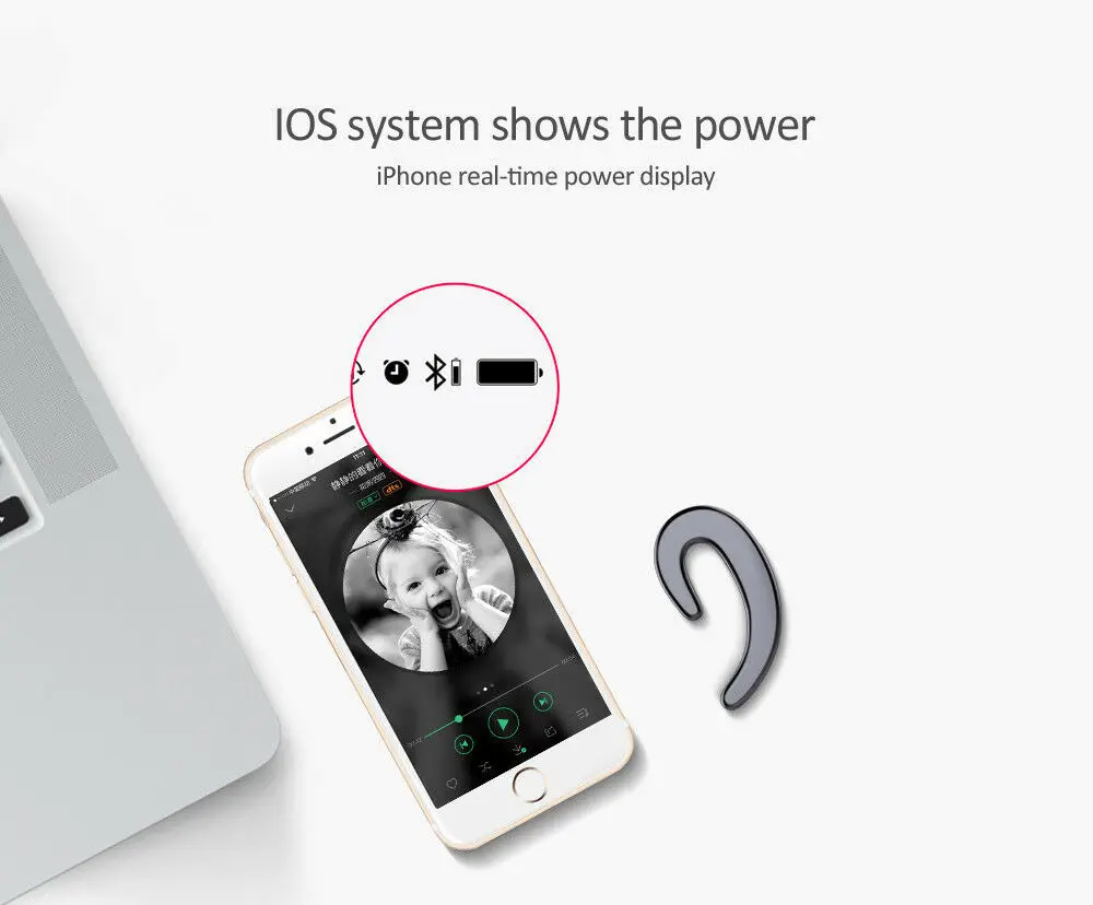 Интеллектуальные наушники с костной проводимостью, Bluetooth 4,2, беспроводные наушники, Автомобильная гарнитура, ушной крючок с микрофоном для смартфона