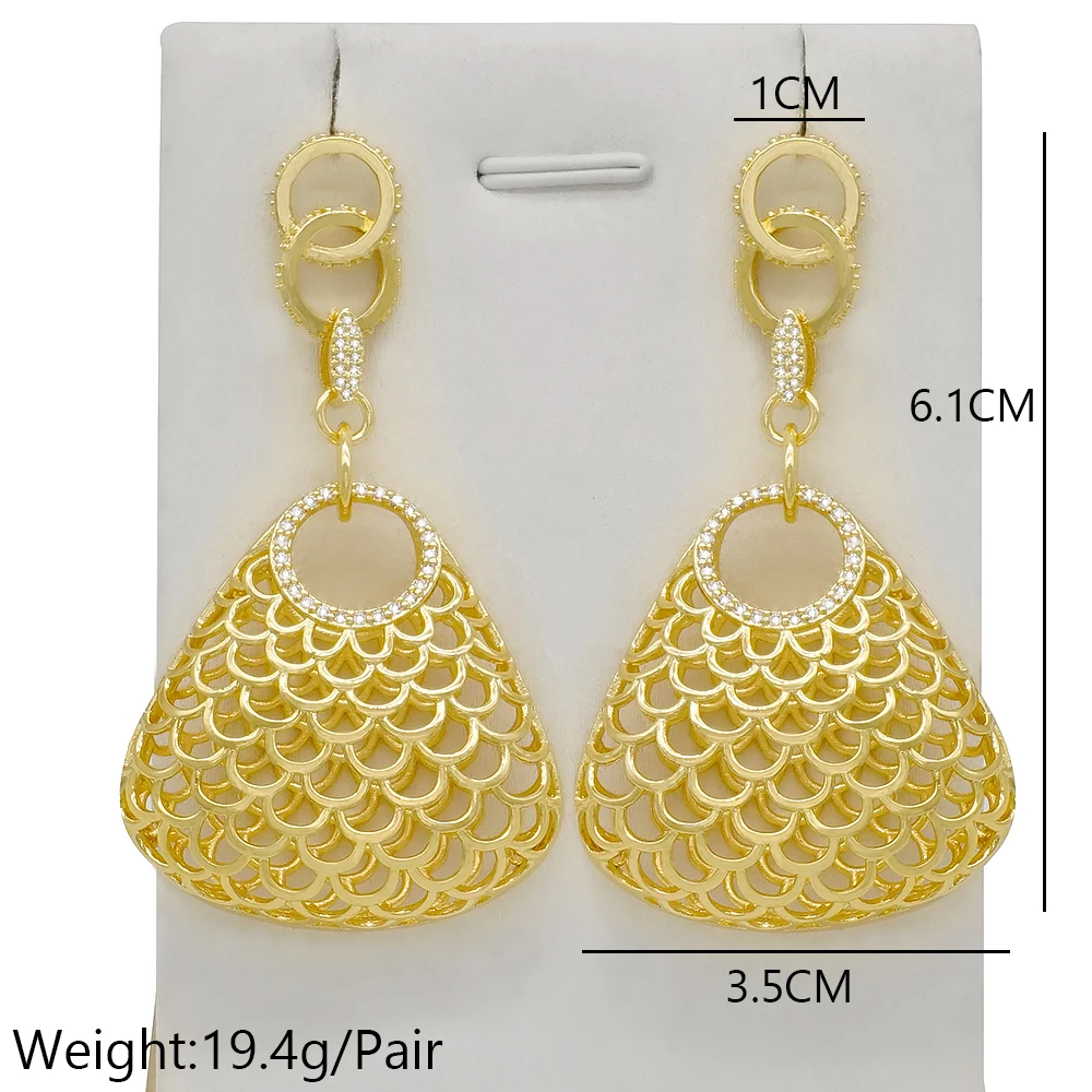2021 Creative Irregular Hollow Earrings Dangle Earings For Women Gold Color Metal Stereoscopic Exaggerated Drop Earring