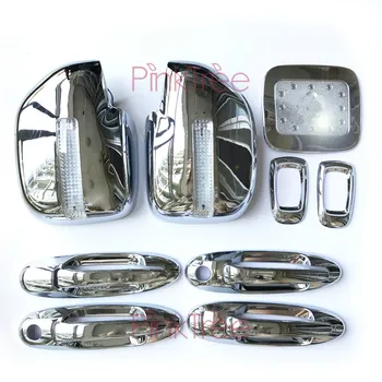

13 Pcs Chrome Accessory Door Handle Side Lamp Mirror Cover Fuel Tank Cover For Toyota Land Cruiser 100 For Lexus LX470 1998-2007