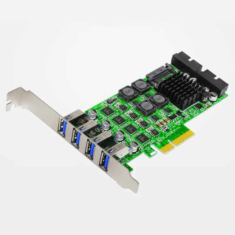 Добавить на карту PCI Express USB 3,0 PCI-E 19 Pin USB 3,0 адаптер PCI-E к USB 3,0 контроллер PCI E PCIE USB3.0 карта расширения для ПК