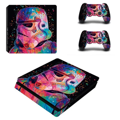 Star Wars полное покрытие лицевые панели PS4 тонкая кожа Виниловая наклейка, стикер для Playstation 4 консоль и контроллер PS4 тонкий стикер кожи - Цвет: Золотой