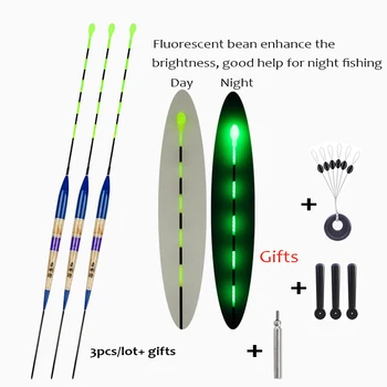 3pcs/Lot Fishing Floats Electric LED Smart 1