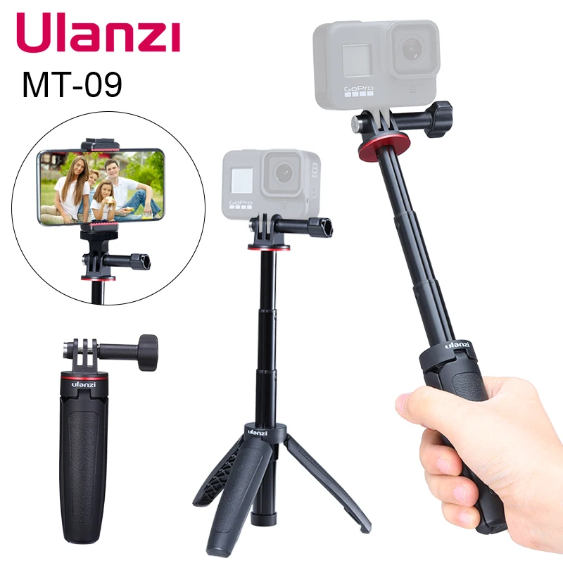 Vlog Tripod Extend Action-Camera Ulanzi Gopro Osmo Session Black Hero Mini for 9/8-7/6-5