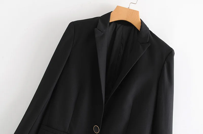 

W Ozhouzhan 2019 Autumn New Products Business Elegant European And American Style Mature Female Suit One-Button Back Slit Coat