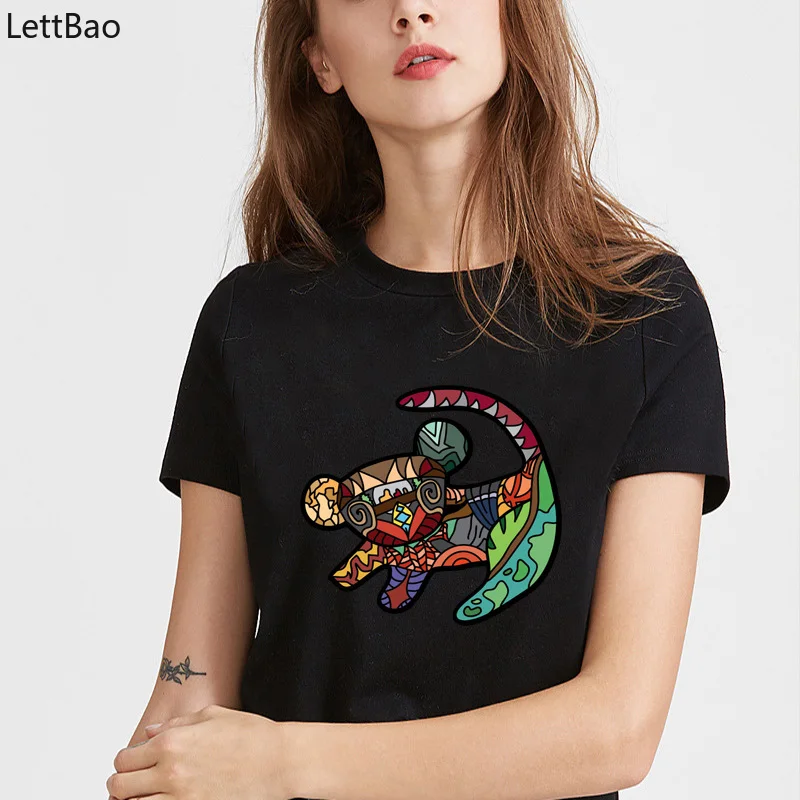 NEW 2019 Women's Simba T Shirts The Lion King Print Shirt Hakuna Matata Women T-shirt O-neck Short Sleeve Cartoon Kawaii Clothes