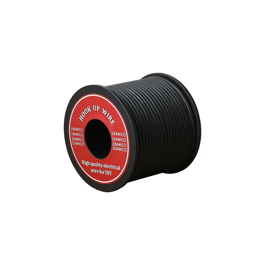 25m/Roll 16 AWG Stranded Wire Hook-up Flexible Silicone Electrical Wire Rubber Insulated Tinned Copper 3KV Safe Current 12.7A