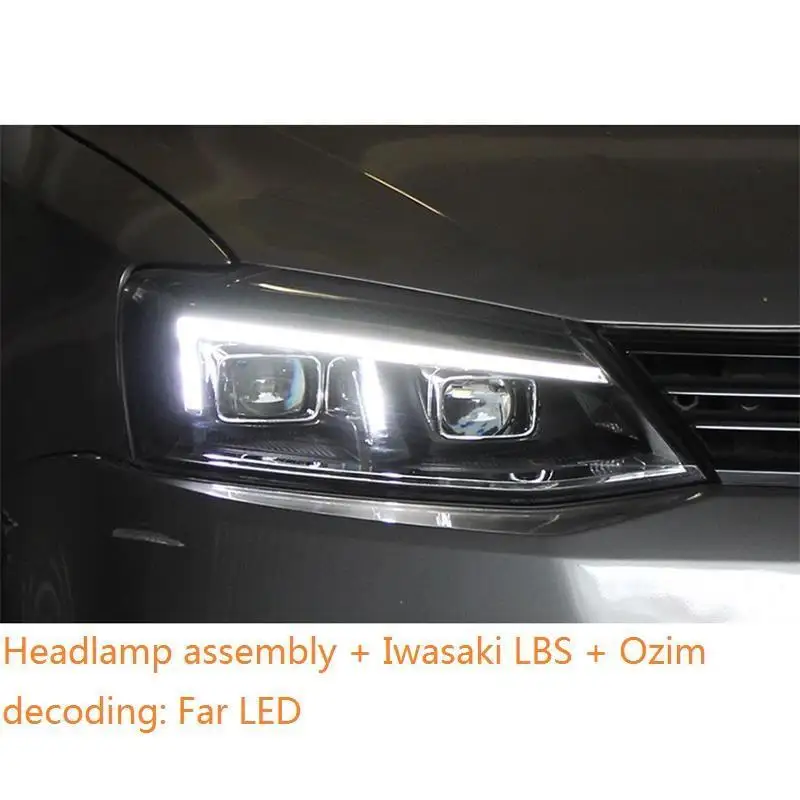 MODEL J Cob Drl Assessoires Neblineros Para Авто наружные светодиодные фары автомобиля фары в сборе 12 13 14 15 16 17 18 для Volkswagen Sagitar - Цвет: MODEL J
