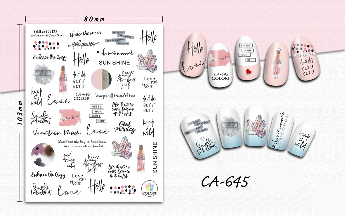 

3D Nail Sticker Personality Letter Stripe Stickers for Nails Manicure Sticker Decals Decoration Nail Art Sticker Accessories