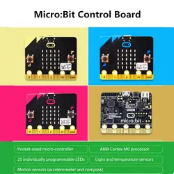 Elecrow BBC Micro: бит микро-контроллер с 25 индивидуально программируемым светодиодный микро-бита плата датчики движения для детей креативный