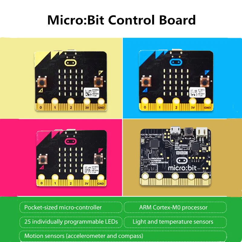 Billig BBC Micro bit Micro Controller mit 25 Einzeln Programmierbare LED Micro Bit Bord Bewegung Sensoren für Kinder Kreatives Lernen