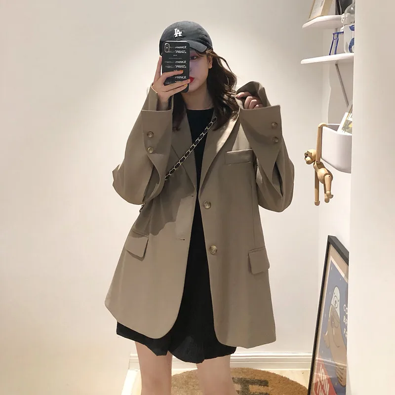 

Photo Shoot Sense of Design Cool Cuff Profile Korean-style Suit Jacket