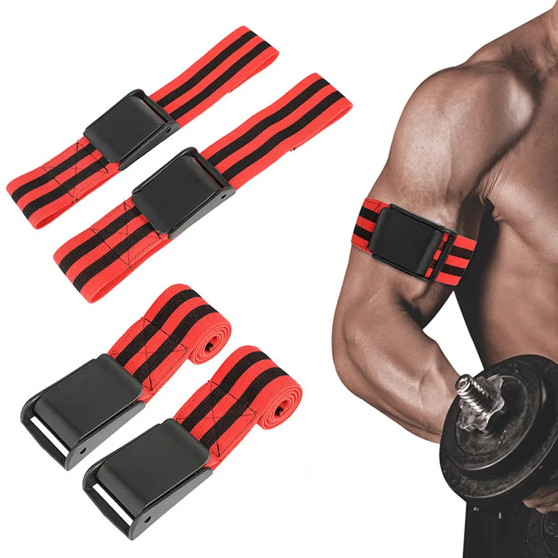 1 пара BFR тренировки фитнес спортивные ленты кровотока ограничения окклюзии бандаж спортивные упражнения Бодибилдинг бицепс ленты ремни - Цвет: leg belt