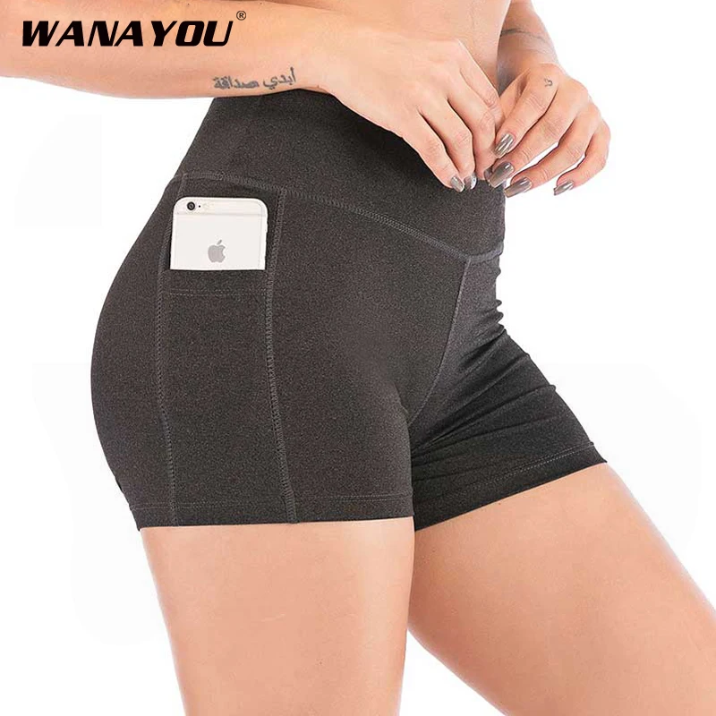 Высокая Талия Для женщин шорты для йоги быстросохнущая пуш-ап хип Фитнес