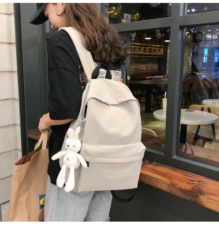 YaphleeFashion водонепроницаемый нейлоновый женский рюкзак женский чистый цвет, для отдыха рюкзак для школы сумка для девочек-подростков Mochila