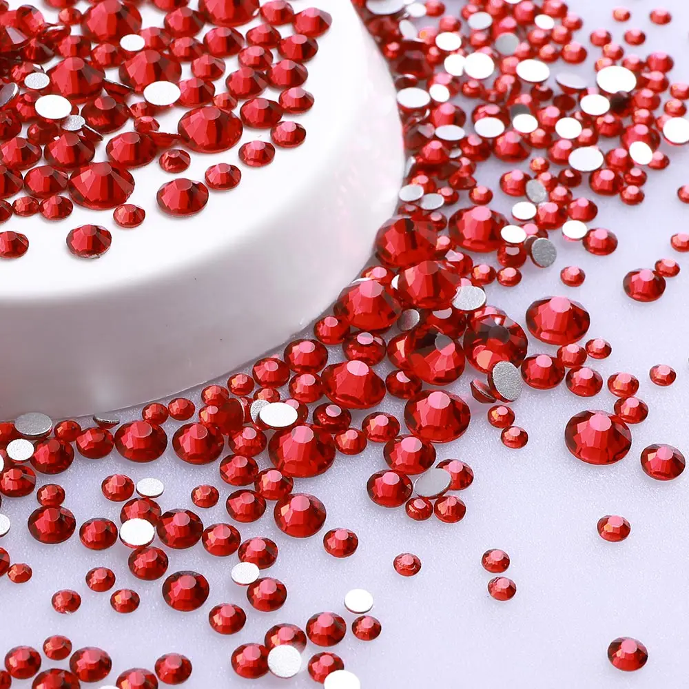 Mix Size Black Diamond Flat Back Rhinestones for Face Self-adhesive Crystal Beads Loose Precious Stones Diamond Painting Jewelry