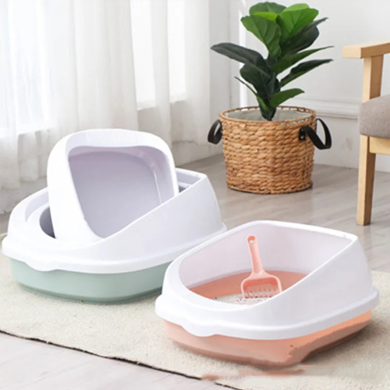 

Pet Cat Toilet Pet Litter Box Semi-Closed High Fence Can be Detached Box Cat Toilet to Send Cat Litter Shovel Cat Pet Supplies