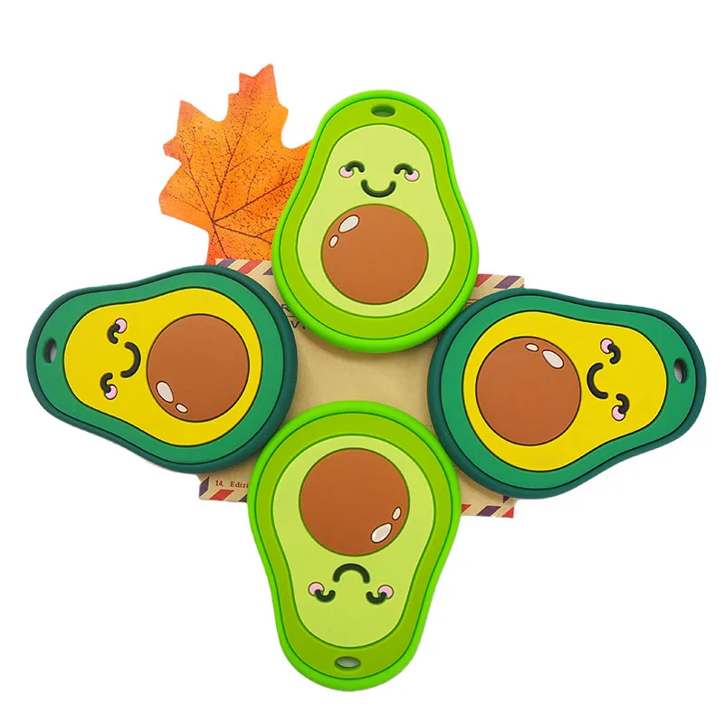 

Chenkai 5PCS Silicone Avocado Teethers Food Grade Baby Gifts Cartoon Pacifier Shower Teething Nursing Toy Accessories BPA Free