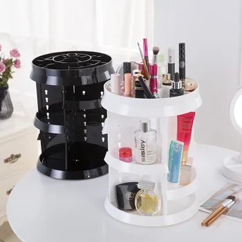 

Fashion 360 Degree Rotating Makeup Box Storage Box Multifunctional Detachable Makeup Table Beauty Storage Box