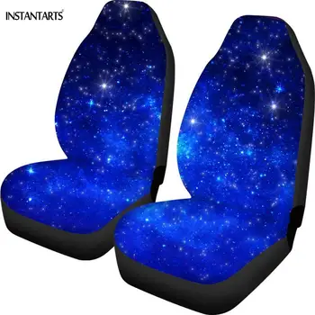 

INSTANTARTS Blue Sky/Galaxy/Universal Printed 2Pcs Car Seat Covers Universal Interior Fit Most Car All Year Use Auto Accessories