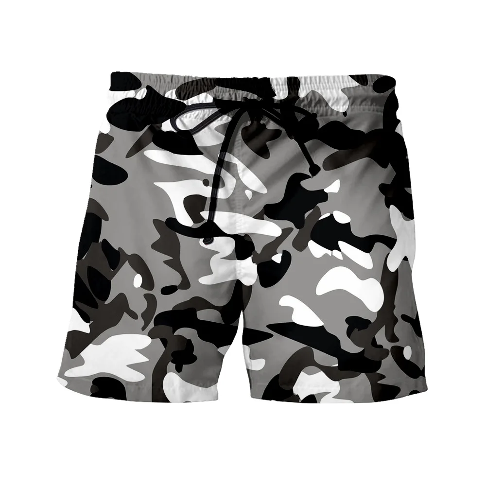 Новинка, шорты-боксеры, камуфляжные шорты с 3D принтом, мужские и женские модные спортивные шорты, повседневные шорты для фитнеса