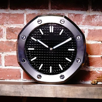 

Luminous Top Design Quality Metal Wall Clock Shape Wall Clock with Silent Mechanism with home decor logo Best Gifts Friend