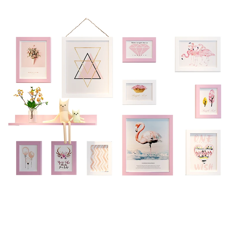 11 шт./лот черный белый розовый зеленый винтажная фоторамка набор настенная