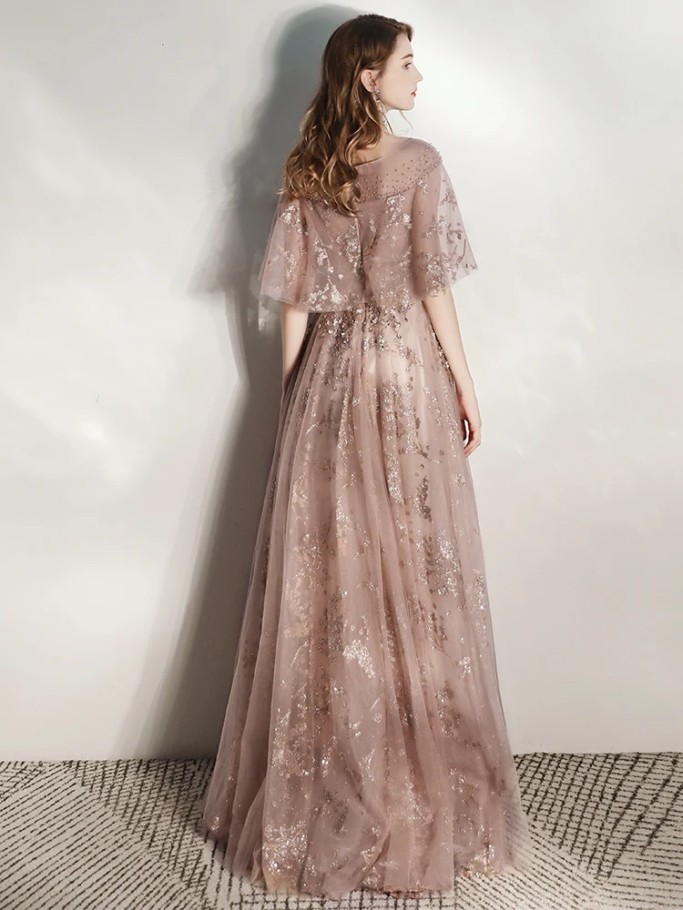 SSYFashion Новое роскошное длинное вечернее платье для банкета Элегантные Блестки