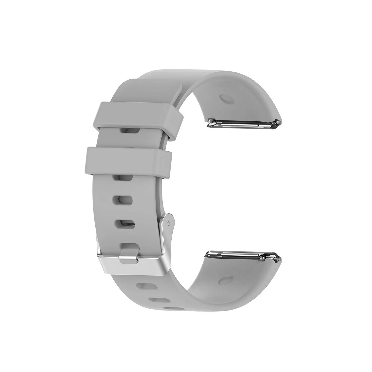 Grey Новинка 23 мм ремешки для часов Fitbit Versa/Versa 2 lite полосы мягкого Замена TPU спортивный ремешок для часов с металлической пряжкой Для Fitbit Versa - Цвет ремешка: Grey