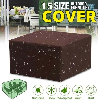 

1 Pcs Rain-proof and Snow-proof Furniture Dust Cover Outdoor Garden Lounge Patio Sofa Table Chair Dust Proof Cover 15 Sizes